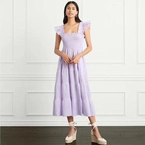 NWOT Ellie Nap Dress Lilac Linen Stripe Size Small